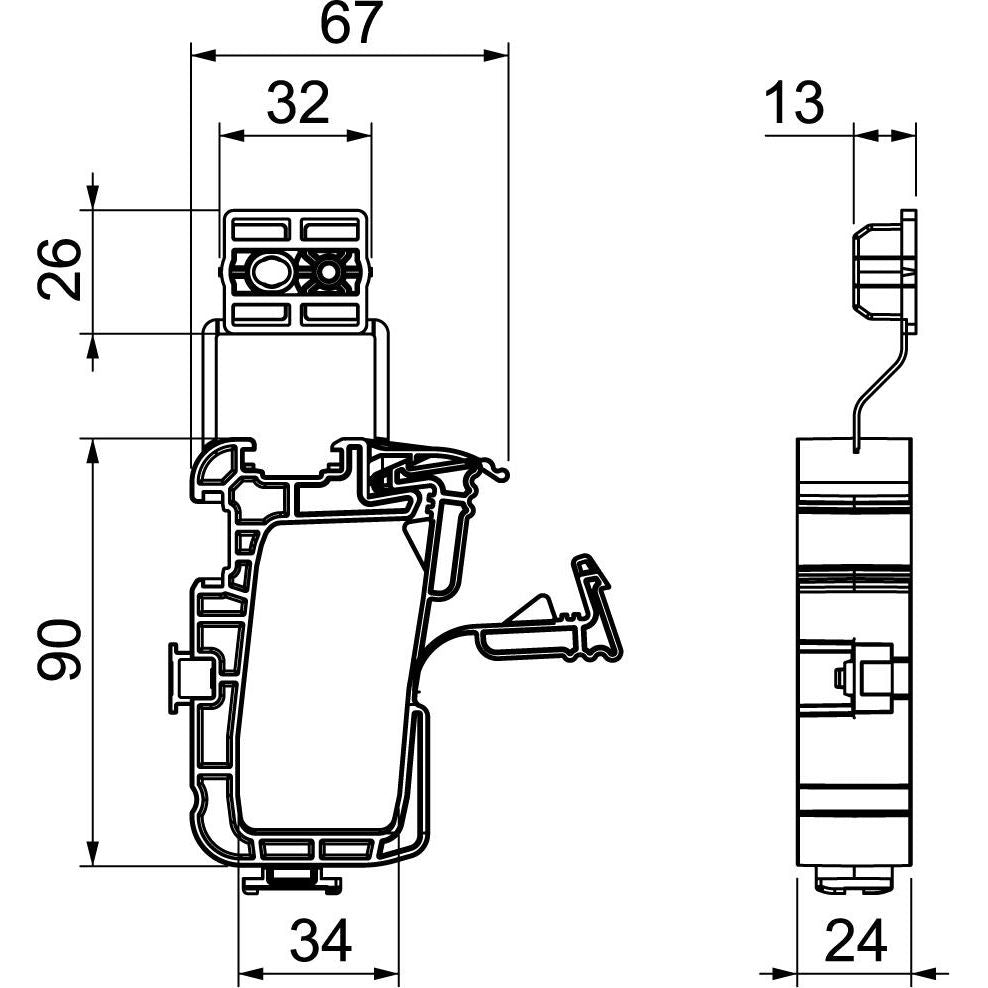 Kabelsammelhalterung für bis zu 20 Leitungen