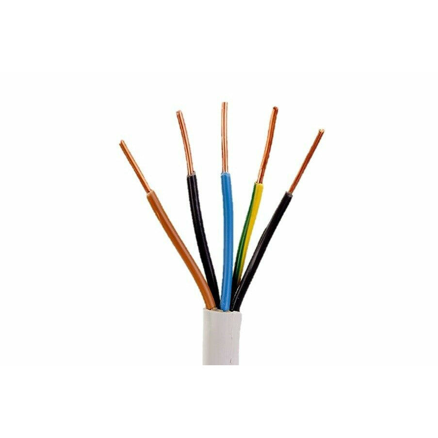 Kabel NYM-J 5x1,5 mm² | 50m Elektrokabel mit PVC Mantel universell &  vielseitig einsetzbar, Stromkabel für Elektroinstallation, Feuchtraumkabel