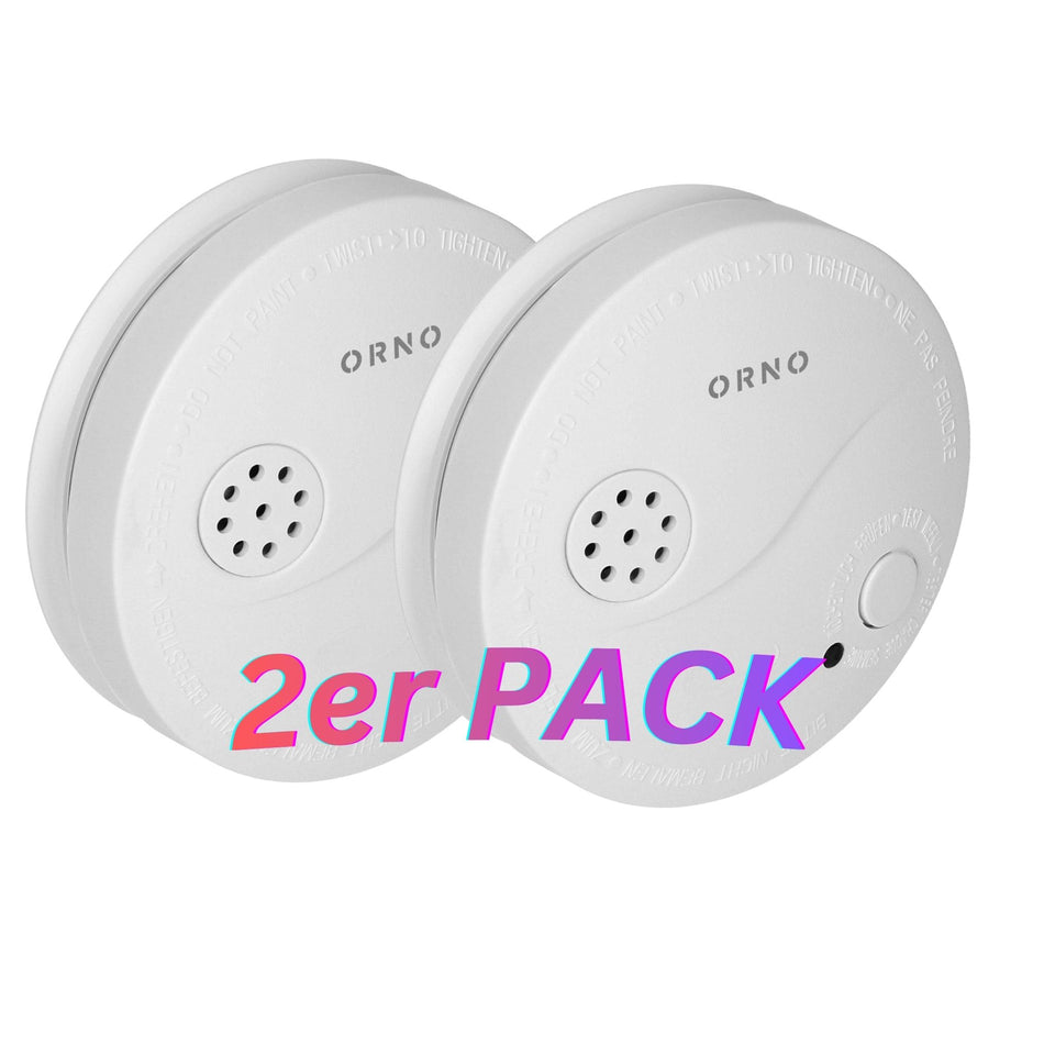 2x Orno Rauchmelder mit 9V Batterie