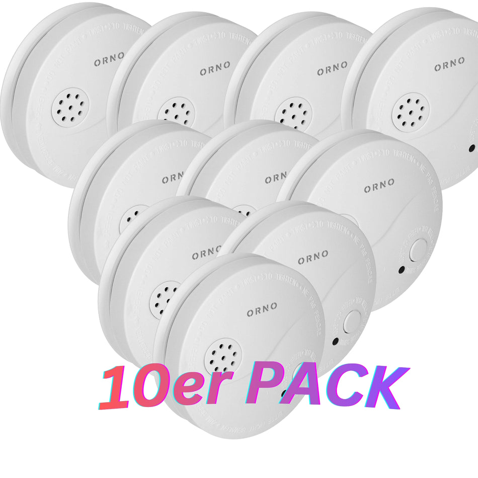 10x Orno Rauchmelder mit 9V Batterie