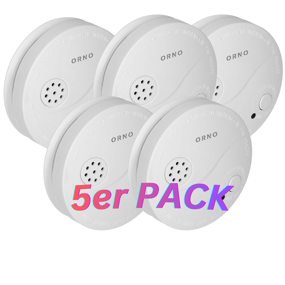 5x Orno Rauchmelder mit 9V Batterie
