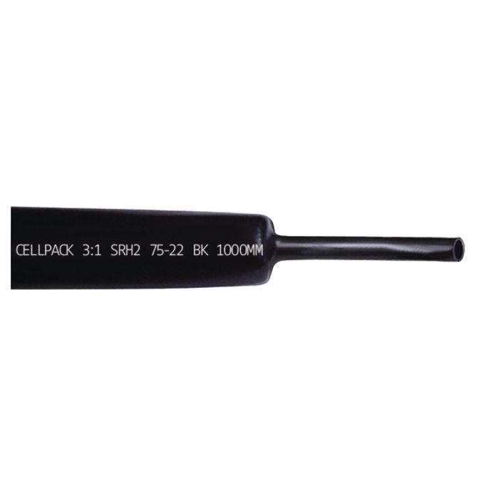 Cellpack Schrumpfschlauch SRH2 75-22/1000 – Mittelwandig mit Kleber, 1 m