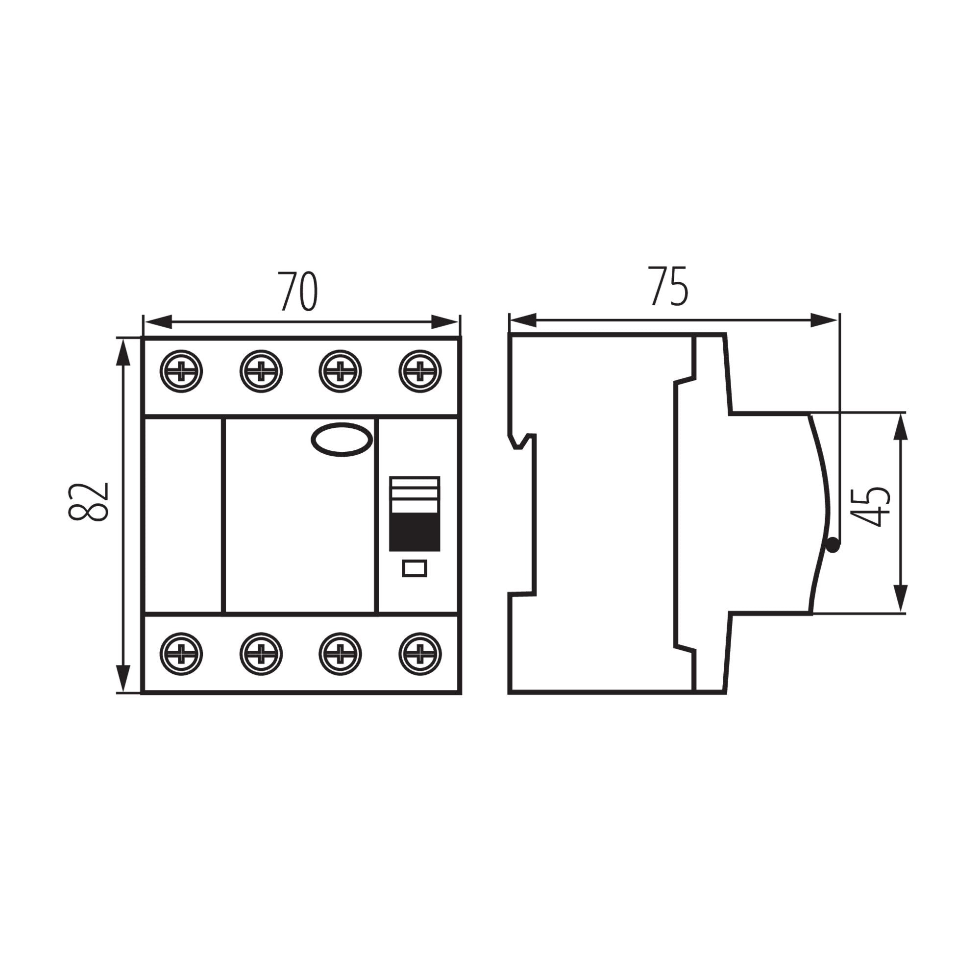 Kanlux KRD6-4/40/30 FI-Schutzschalter 4-polig