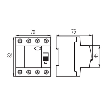 Kanlux KRD6-4/40/30 FI-Schutzschalter 4-polig