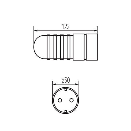 Kanlux GRIP GP/S Schutzkontakt-Gummikupplung 230V/16A IP44