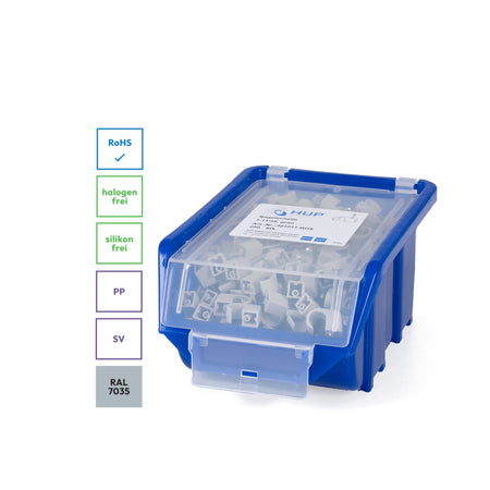 Nagelschellen 7–11mm – Kabelschelle Box 250 Stück