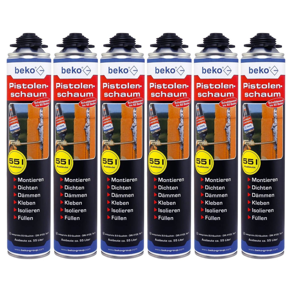 (7,49€/St.) 6x Beko 280751 Pistolenschaum 750ml