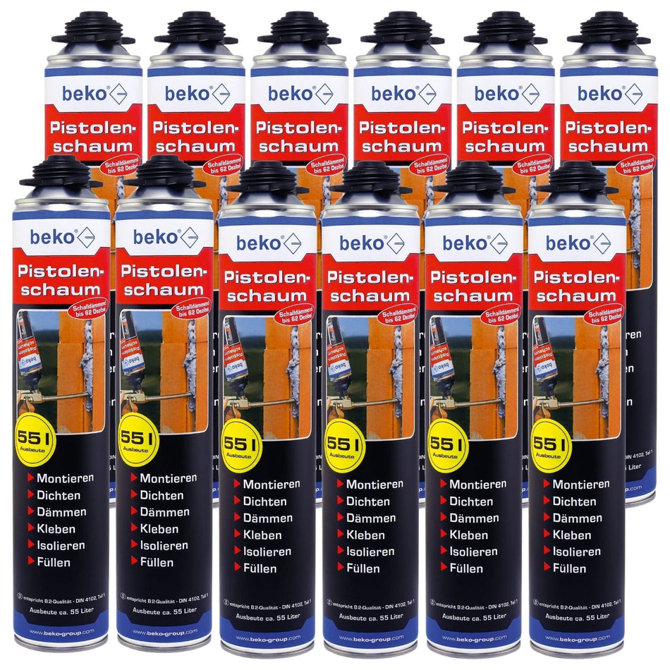 (6,99€/St.) 12x Beko 280751 Pistolenschaum 750ml