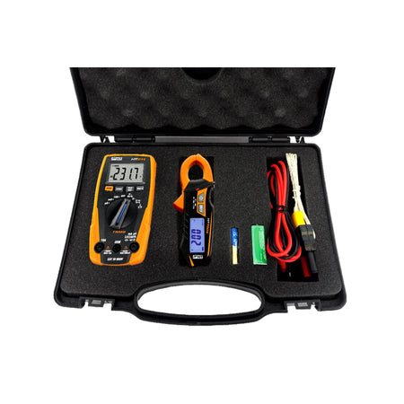 HT e-KIT Messgeräteset im Koffer – Digitales TRMS Multimeter & Stromzange