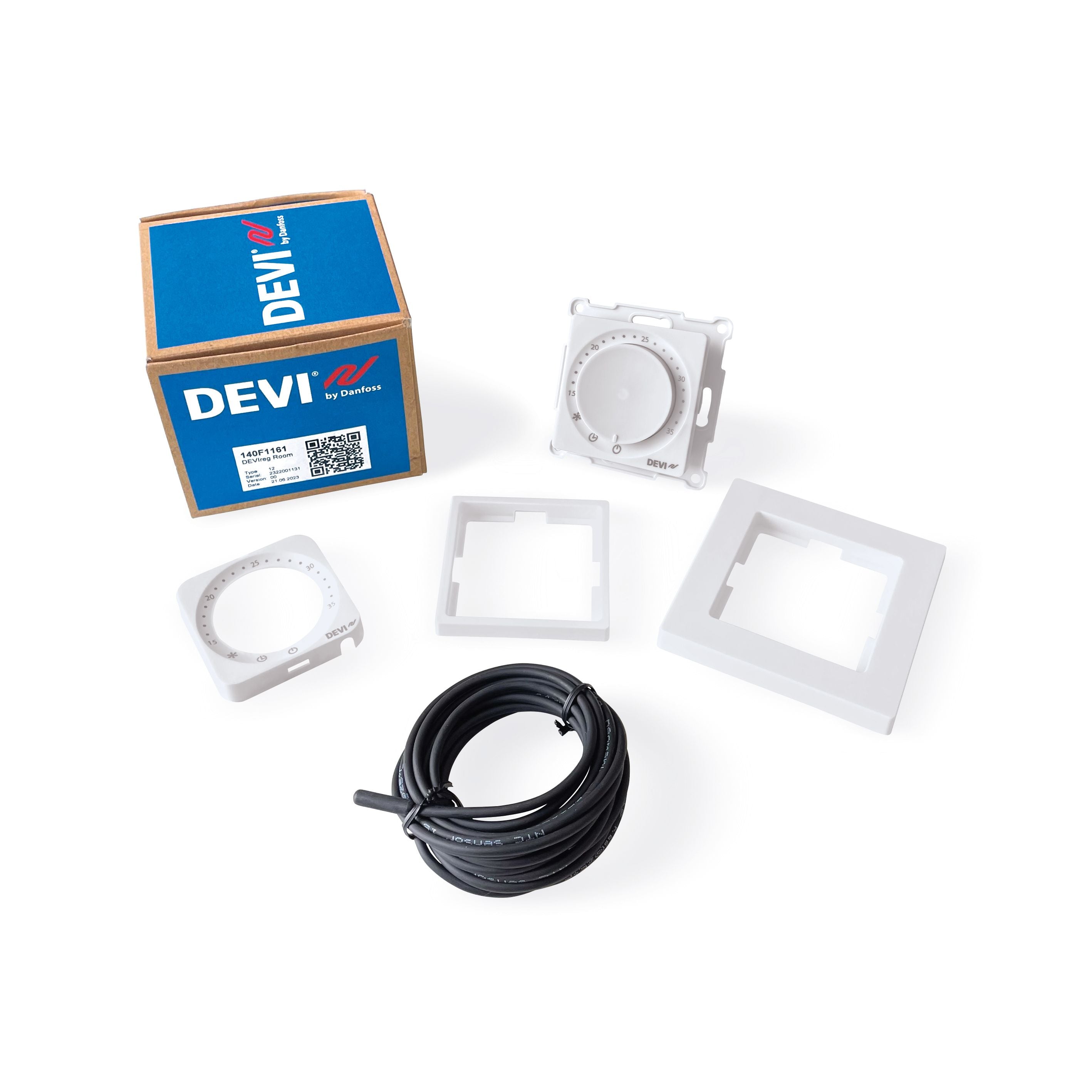 Devi 140F1161 DEVIreg™ Room – Programmierbarer Raum- & Bodenthermostat für elektrische Fußbodenheizungen