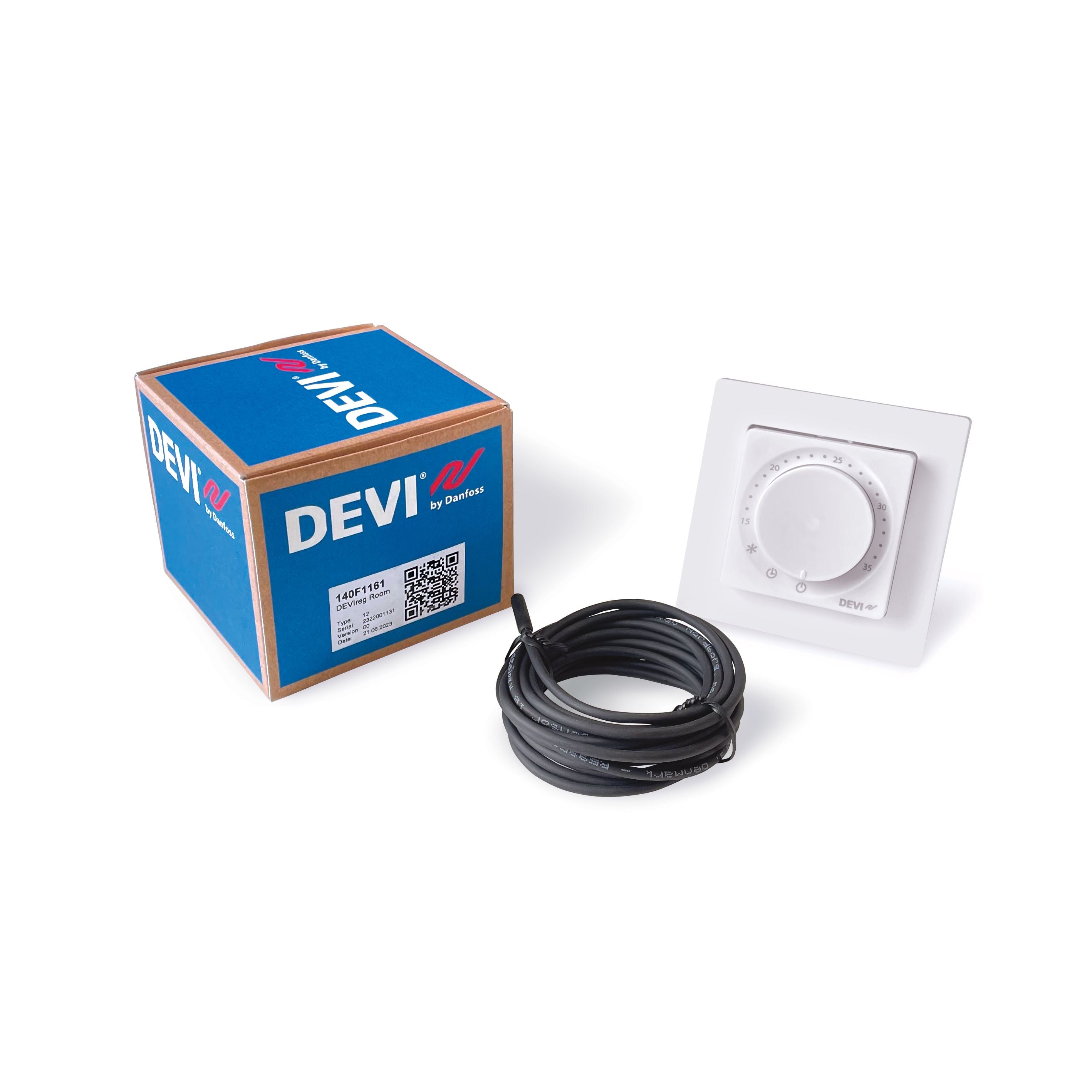 Devi 140F1161 DEVIreg™ Room – Programmierbarer Raum- & Bodenthermostat für elektrische Fußbodenheizungen