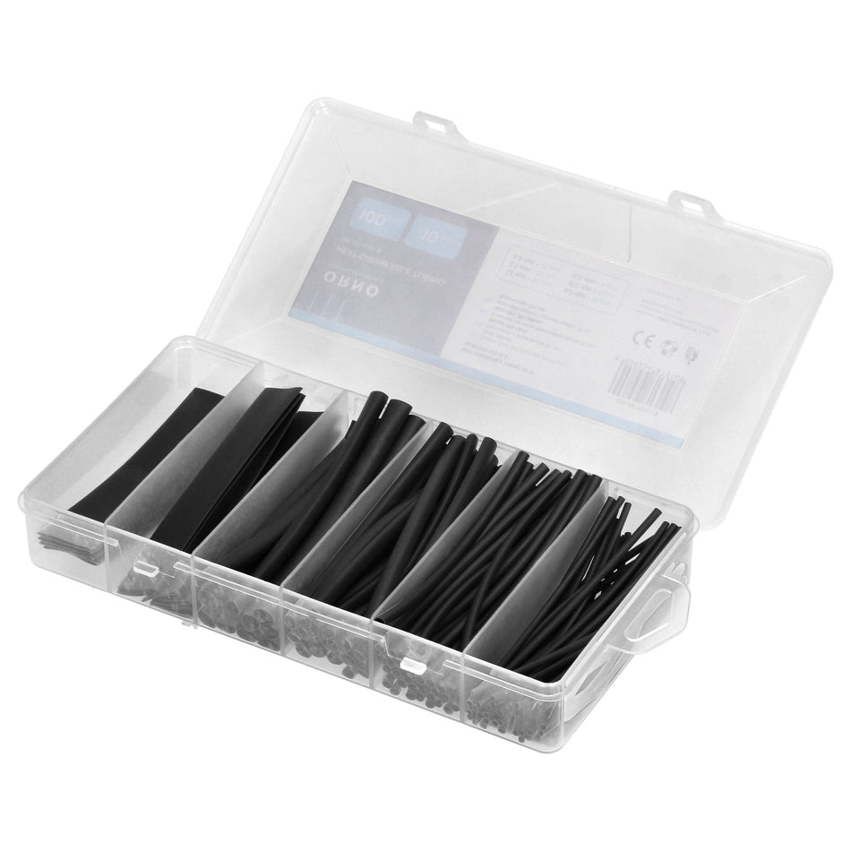 (0,0499/St.) Schrumpfschlauch-Set – 100 Stück à 10 cm, schwarz