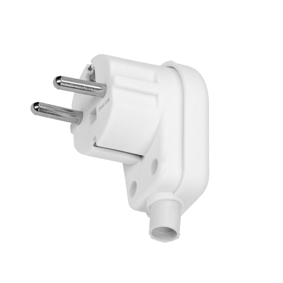 Orno OR-AE-13182 Schuko Winkelstecker 16 A, Weiß