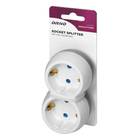 Schuko Steckdosenadapter 2-fach für zwei elektrische Geräte