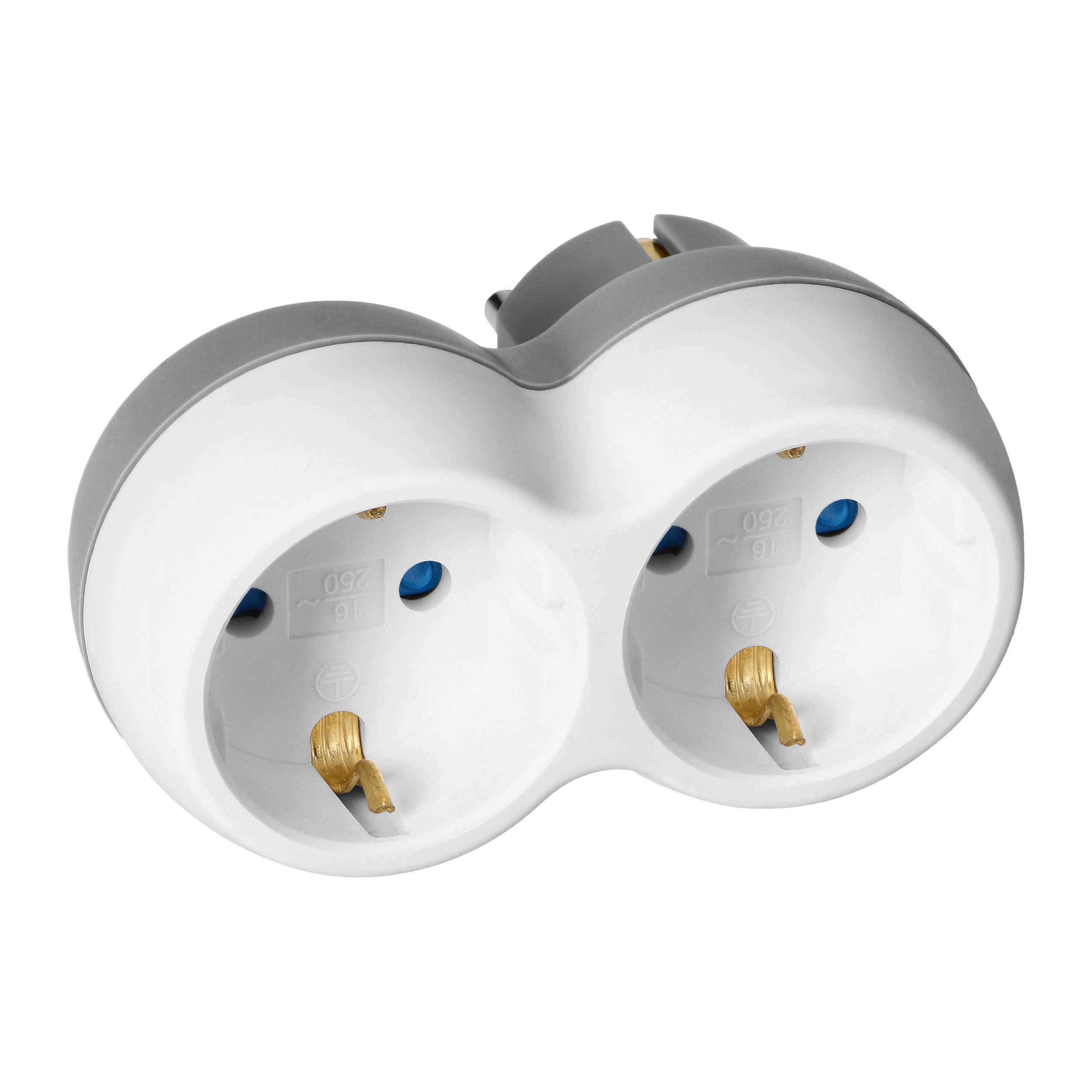 Mehrfachstecker 2-fach Schuko ohne Kabel