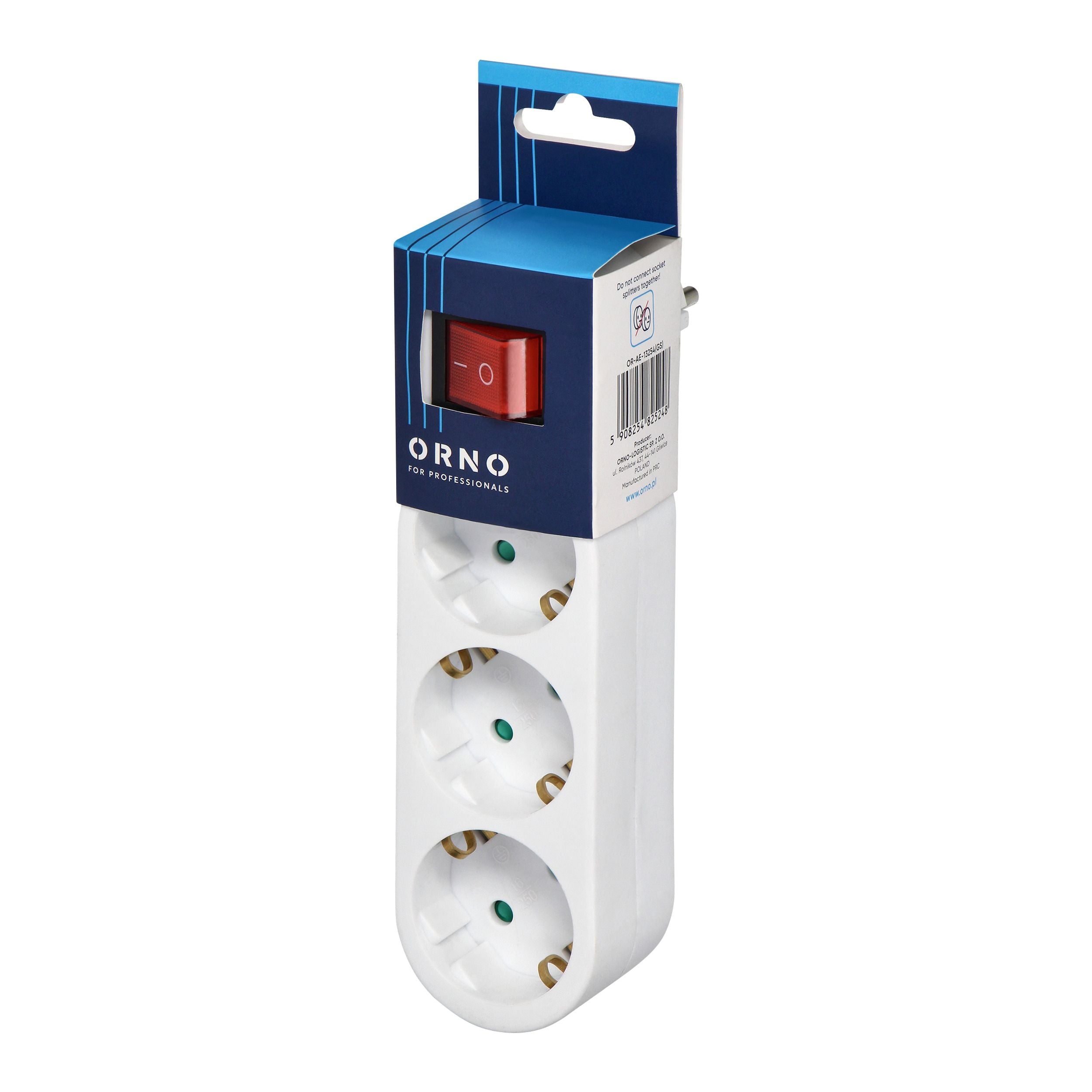 3-Fach Mehrfachstecker Steckdosenadapter mit Schalter