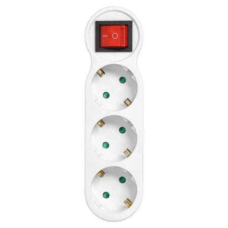 3-Fach Mehrfachstecker Steckdosenadapter mit Schalter