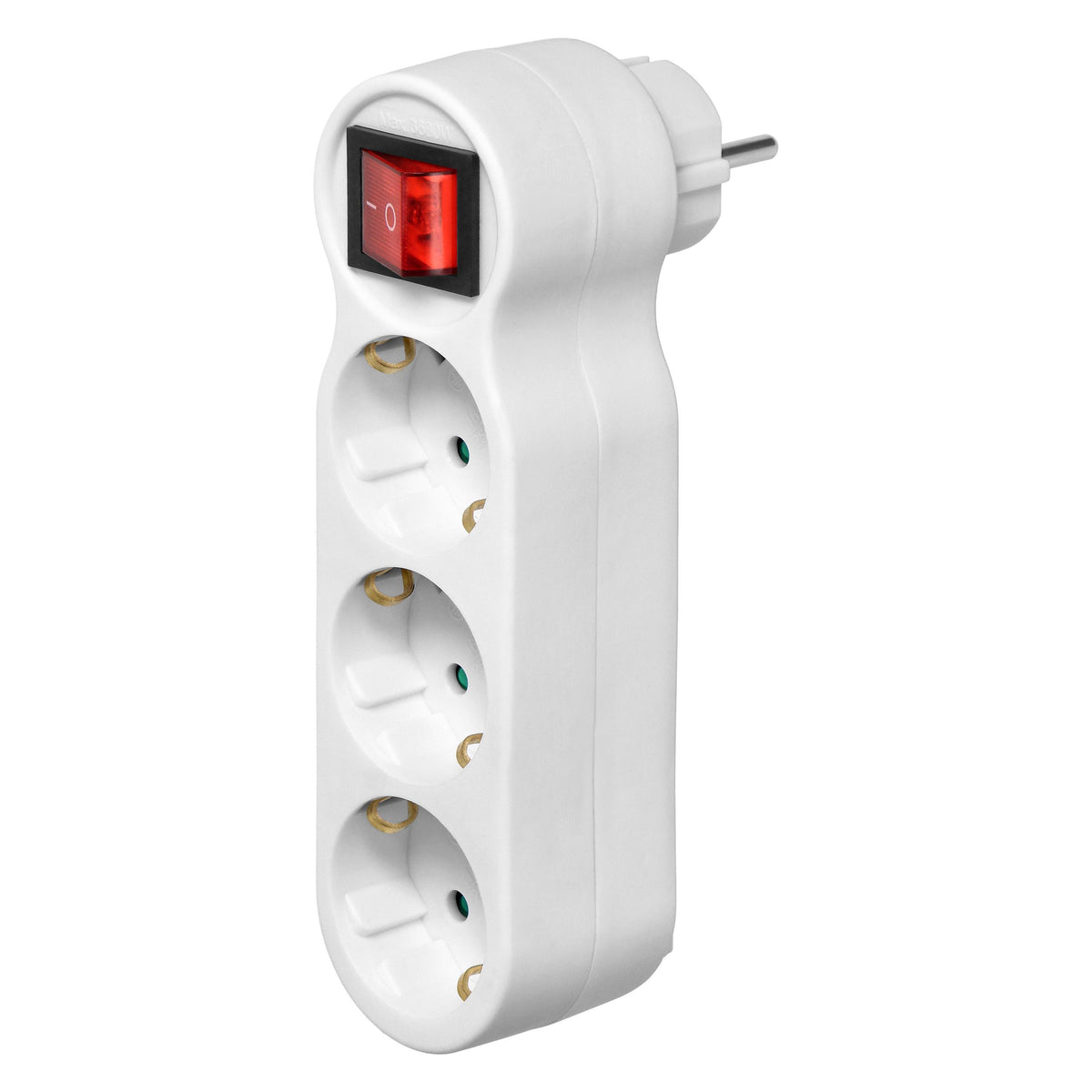 3-Fach Mehrfachstecker Steckdosenadapter mit Schalter