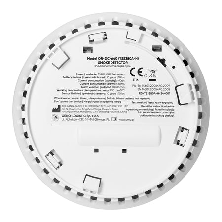 Orno Rauchwarnmelder mit 10-Jahres-Batterie