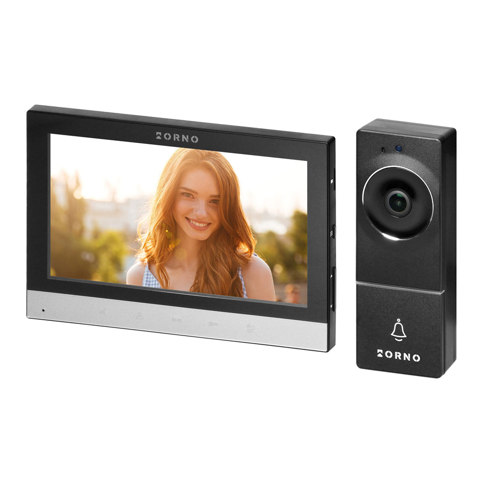 Orno ALERTO 7" Video Türsprechanlagen-Set | 4-Draht – schwarz