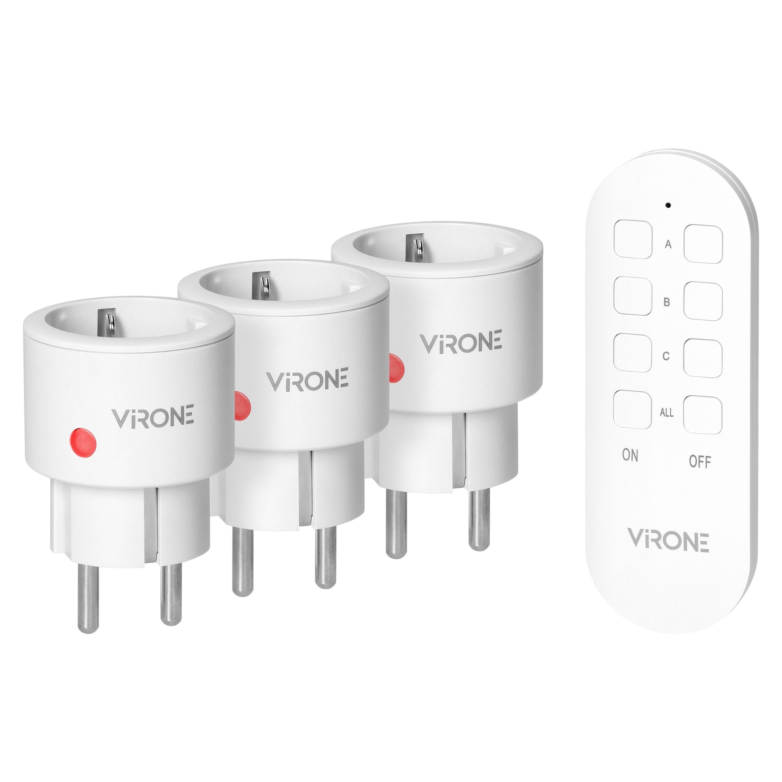 Mini Funksteckdosen-Set mit Fernbedienung max. 2300W