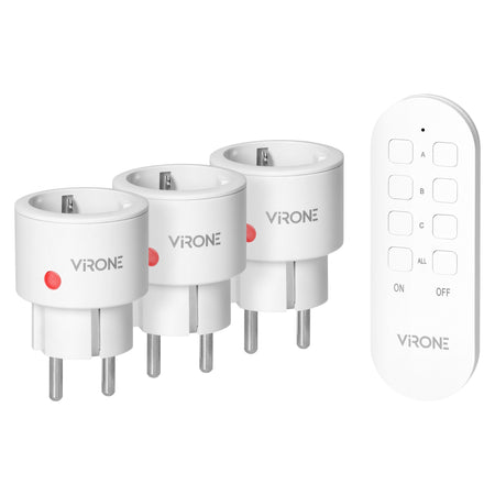 Mini Funksteckdosen-Set mit Fernbedienung max. 2300W