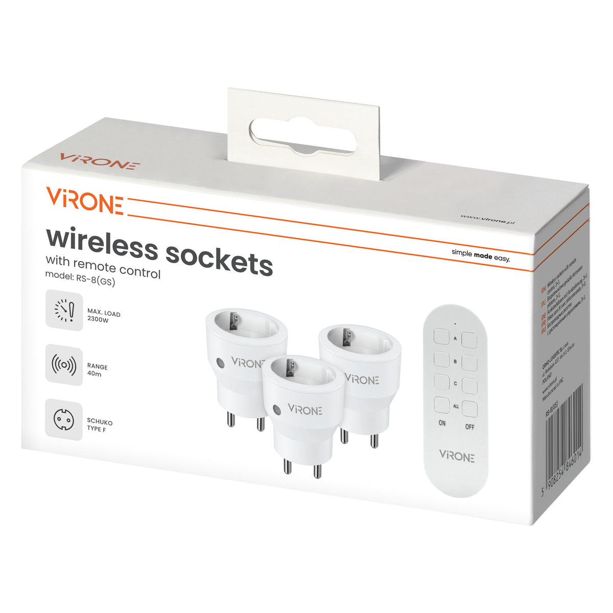 Mini Funksteckdosen-Set mit Fernbedienung max. 2300W