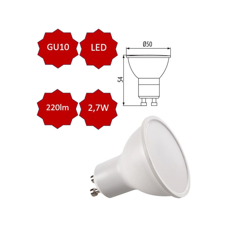 Kanlux LED Leuchtmittel GU10 2,7W, 580lm, 3000K o. 4000K