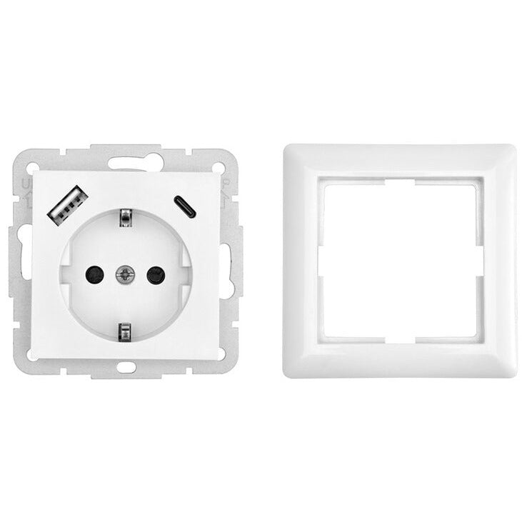 USB Typ A&C 3500mA Reinweiß