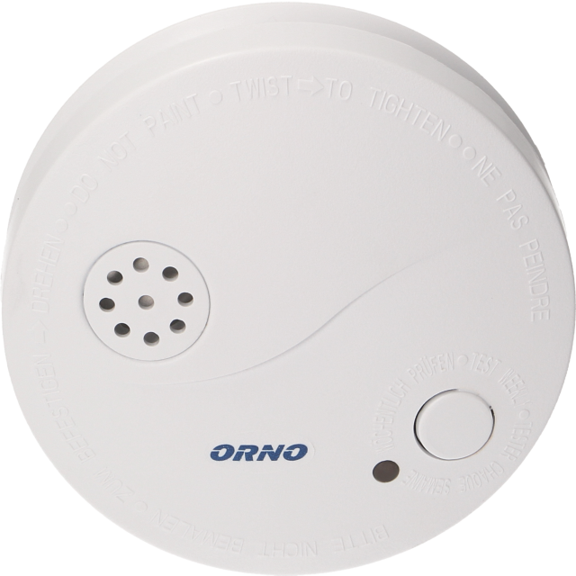 Orno OR-DC-609 Rauchmelder mit 9V Batterie 10 Jahres Sensor 85dB EN14604 - elektro-theke