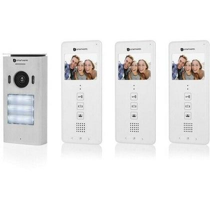 Smartwares DIC-22132 Videotürsprechanlage 3-Familien - elektro-theke