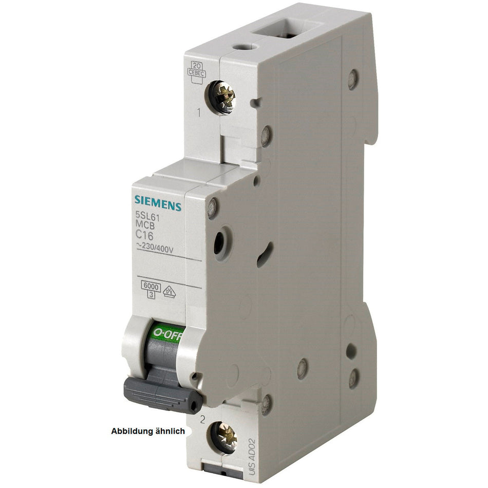 Siemens 5SL6116-6 Leitungsschutzschalter 1-polig, Typ B 16A, 6kA, 230/400V