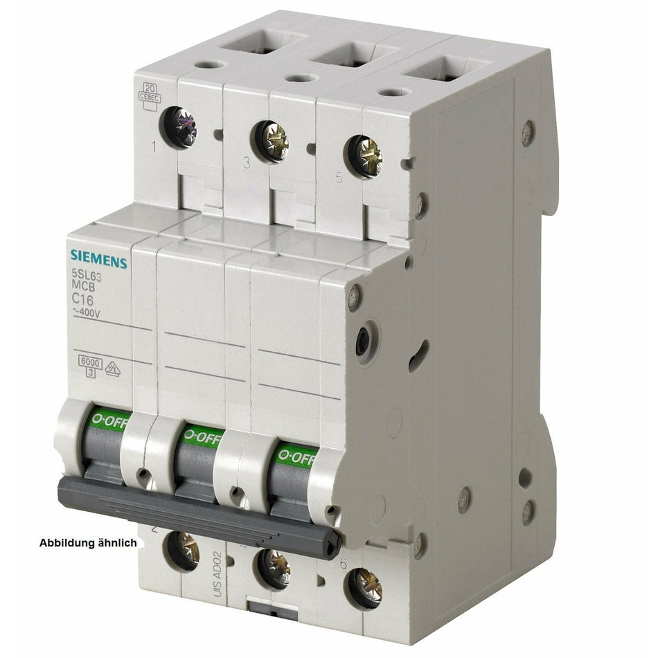 Siemens 5SL6332-6 Leitungsschutzschalter 3-polig, Typ B 32A, 6kA, 230/400V