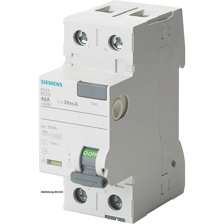 Siemens 5SV3312-6 FI-Schutzschalter 2-polig Typ A, 30mA , 25A