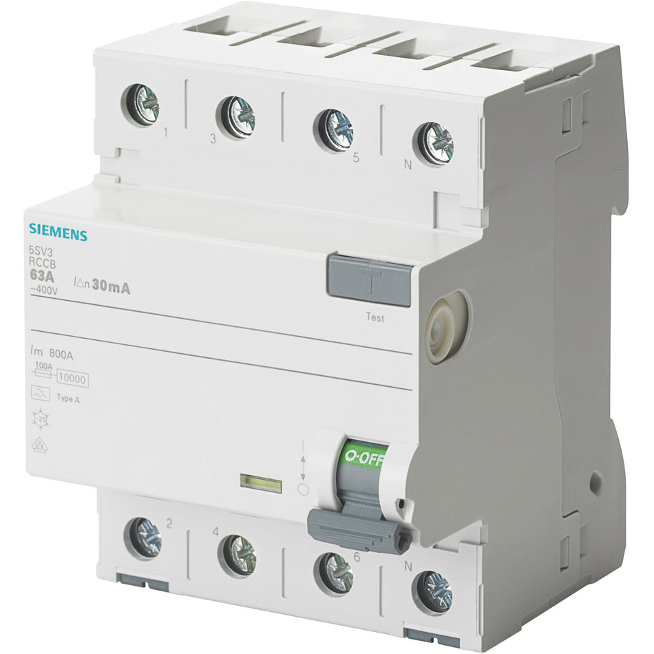 Siemens 5SV3344-6 FI-Schutzschalter 4-polig Typ A, 30mA, 40A